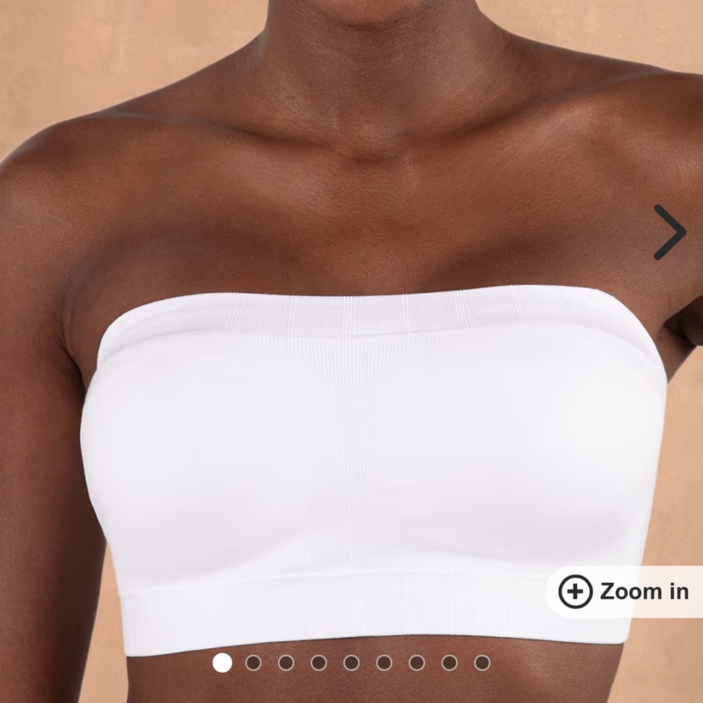 NWT TRUEKIND CONVERTIBLE STRAPLESS BANDEAU BRA SIZE XL WHITE